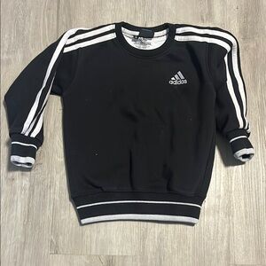 Adidas Black and White Crewneck Sweater